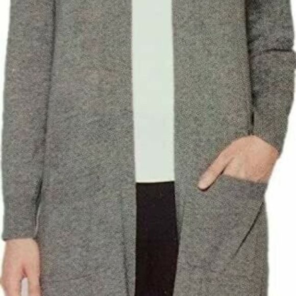 matty m soft heather gray long duster cardigan Large NWT - Picture 5 of 10